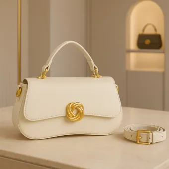 Bolsa Feminina Baguete Transversal Pequena BEGE